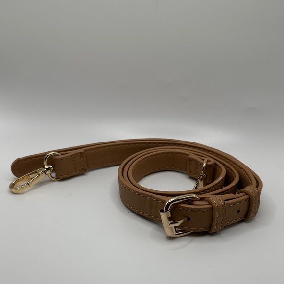 Source Unknown Handbags - Source Unknown Tan vegan Leather purse strap  with Gold Buckle